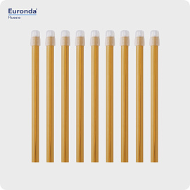 Слюноотсосы Monoart ЕМ15 оранжевые с фиксируемым наконечником (100 шт) Euronda