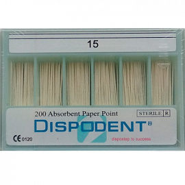 Штифты бумажные №15 (200 шт) Dispodent