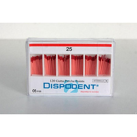 Штифты гуттаперчевые №25 (120 шт) Dispodent