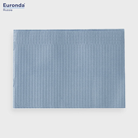 Салфетки Monoart Basic 2-х слойные голубые 33*45см (500 шт) Euronda