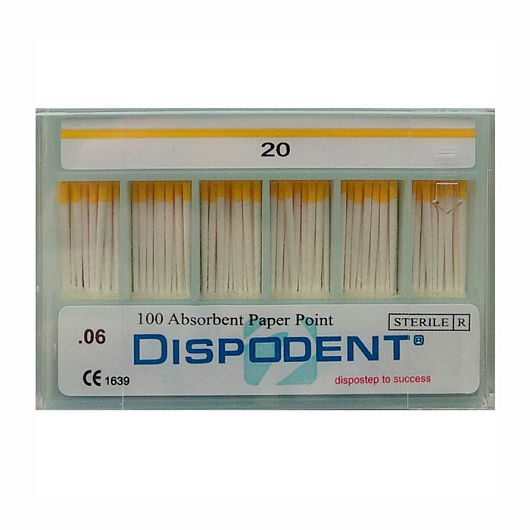 Штифты бумажные №20 06 конус (100 шт) Dispodent