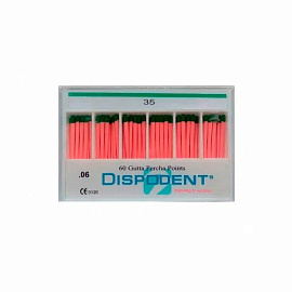 Гуттаперчевые штифты №35 06 конус (60 шт) Dispodent