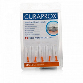 Ершик межзубный regular 1,5 мм конусный оранжевый (5 шт) Curaprox