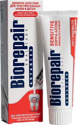 Паста зубная для гиперчувствительных зубов Sensitive Double Action 75 мл Biorepair