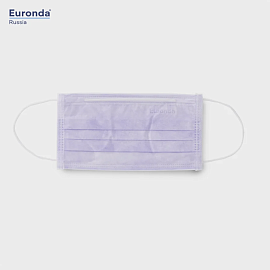 Маски Monoart Protection 3 трехслойные лиловые 50 шт Euronda