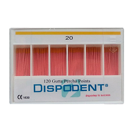Штифты гуттаперчевые №20 (120 шт) Dispodent