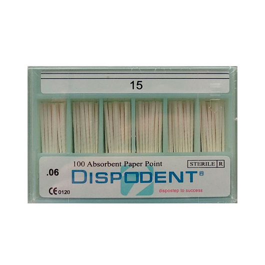Штифты бумажные №15 06 конус (100 шт) Dispodent