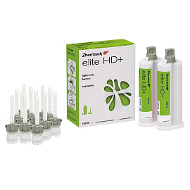 Силикон-А Elite H+D+Light Body Fast Setting (зелёный) 2картр. по 50 мл+12 желтых смесит. нак., С20