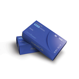 Перчатки нитриловые XS Cornflower сиреневые (50 пар 3,5г) mediOk ЧЗ