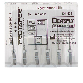 Протейпер машинный Pro-Taper Universal D1-D2-D3 ассорти (6 шт) Maillefer