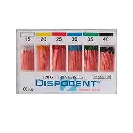Штифты гуттаперчевые №15 06 конус (60 шт) Dispodent