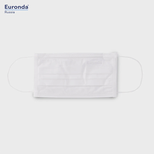 Маски Monoart Protection 3 трехслойные белые 50 шт Euronda